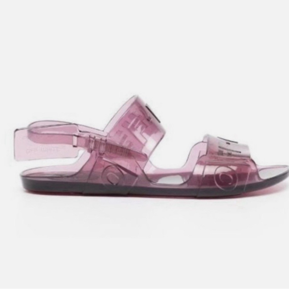 Off-White Purple Transparent Sandals - image 1